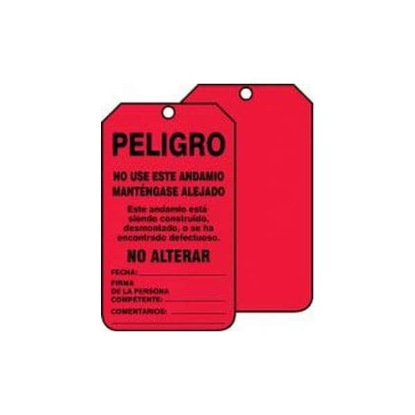 Accuform Plastic, 4 in Width, 0.15 in Height, , 25 PK SHTSS101CTP - main